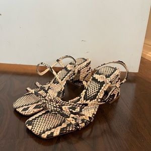 Zara snake skin heeled sandals